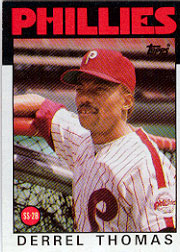1986 Topps Baseball Cards      158     Derrel Thomas